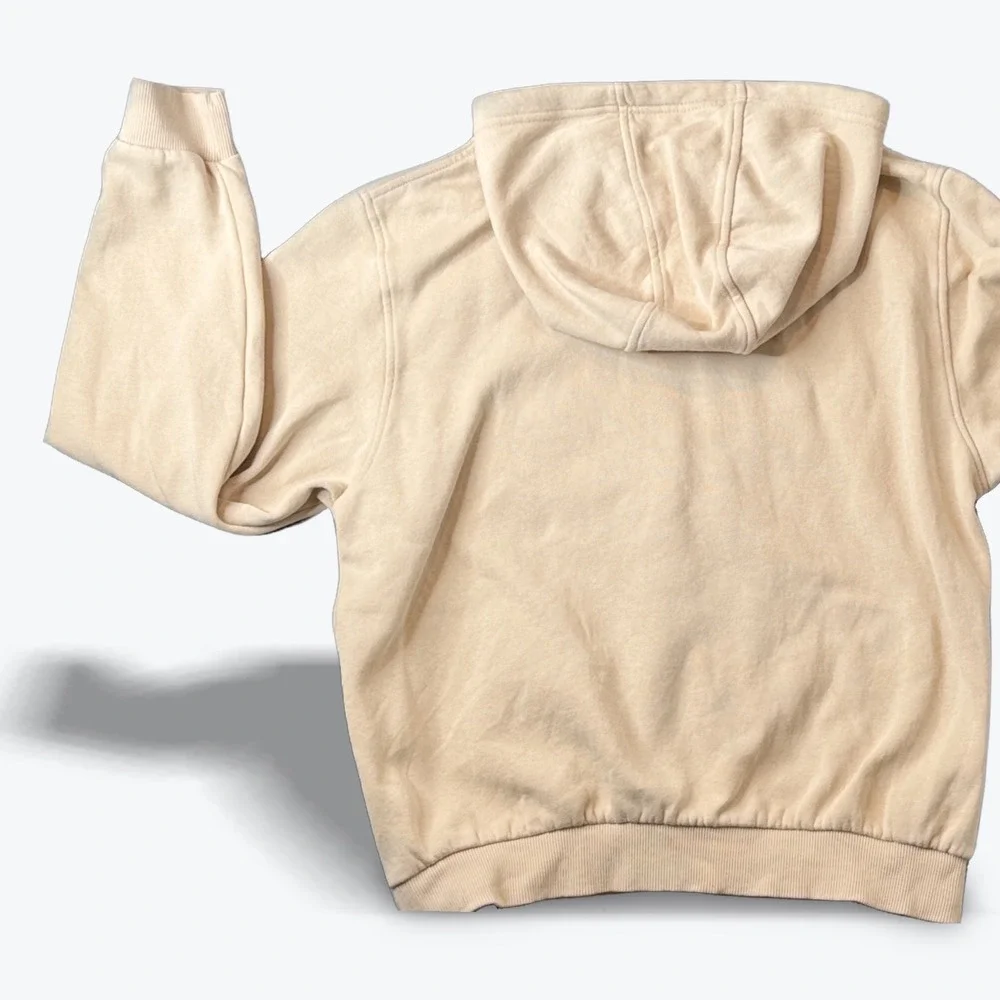 Nike Air Kids Graphic Hoodie‎ Beige Fleece Pullover Size XL